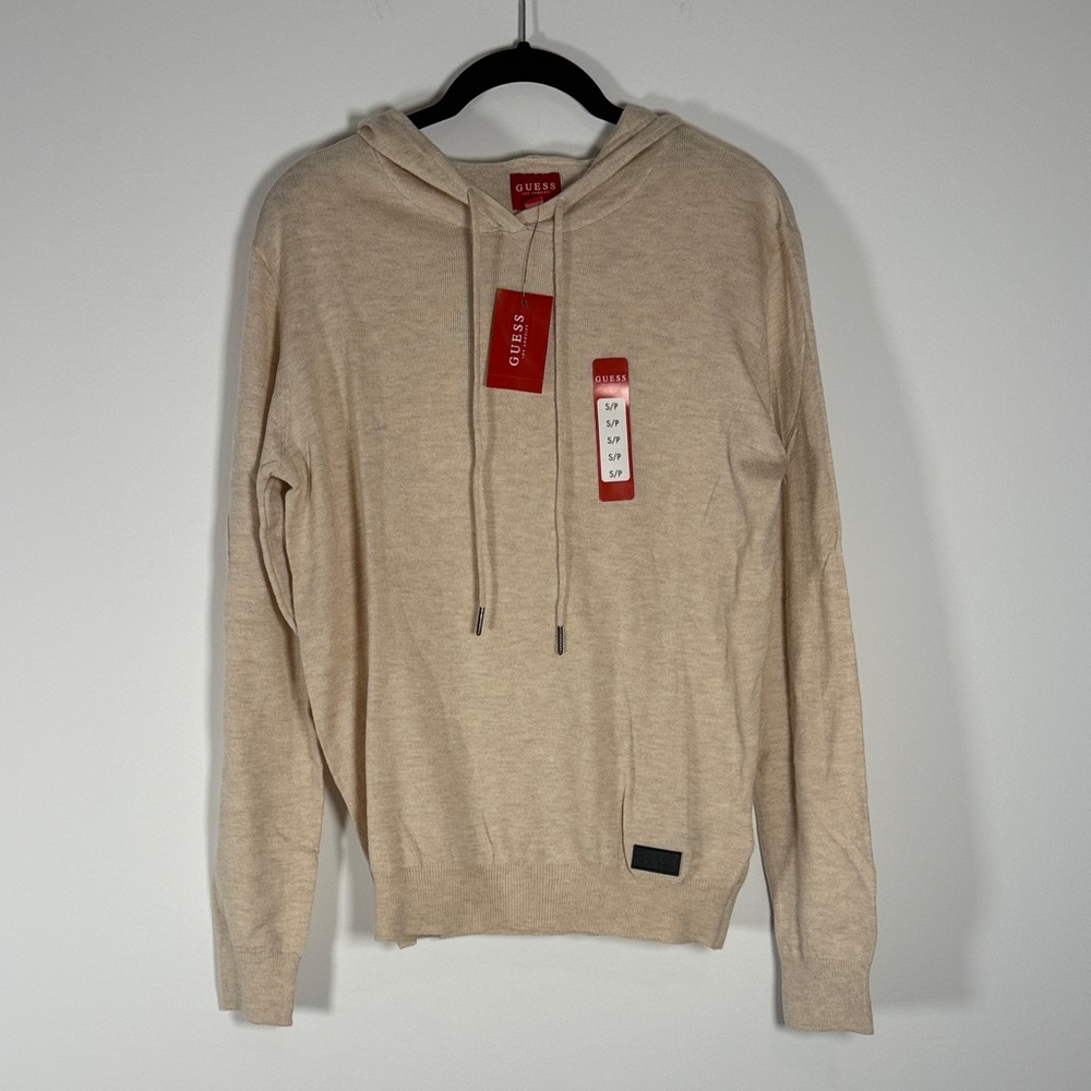NWT GUESS Men's Tan Hoodie Sweater